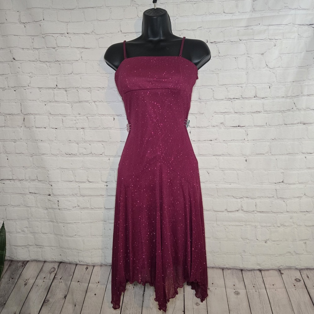 City Triangles  Asymmetrical  Handkerchief Hem Y2K Glitter Fairy Dress